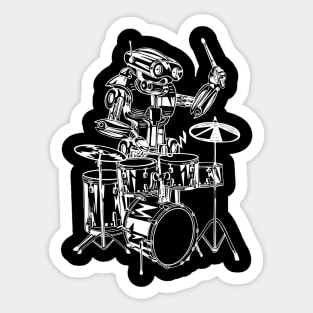 SEEMBO Robot Playing Drums Drummer Drumming Musician Band Sticker